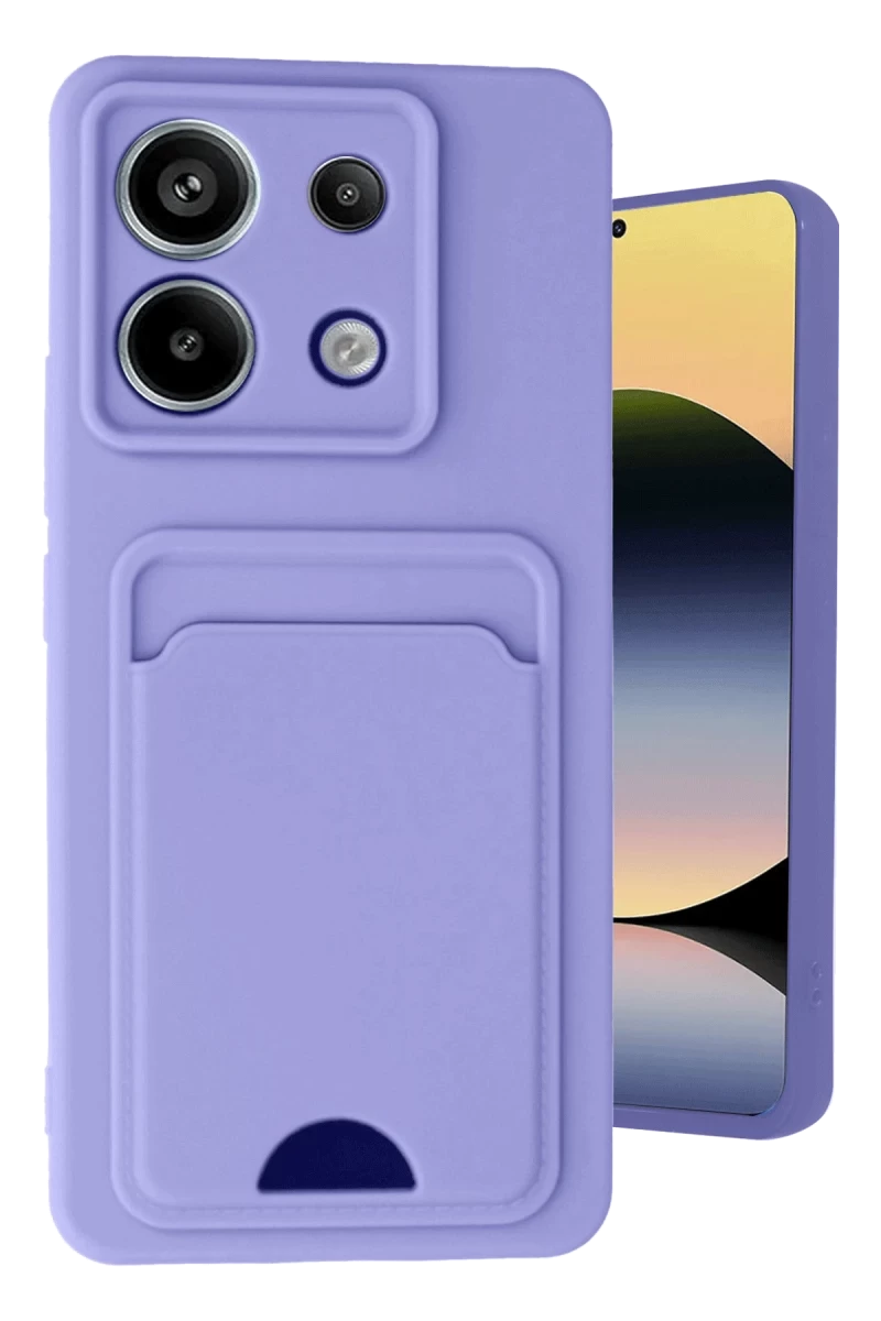 Xiaomi Redmi Note 13 Pro 5G Uyumlu Kılıf Kelvin Kartvizitli Silikon - Lila