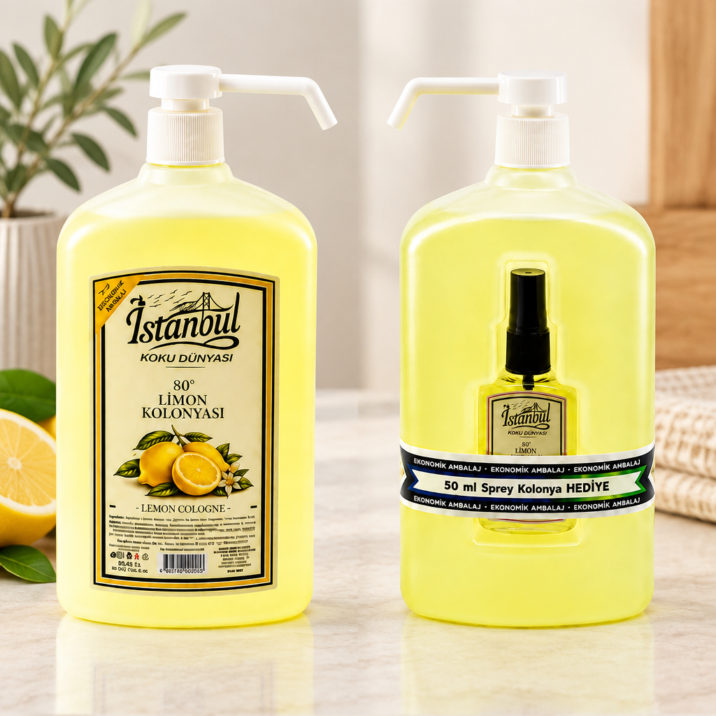 Limon Kokulu Pompalı Kolonya