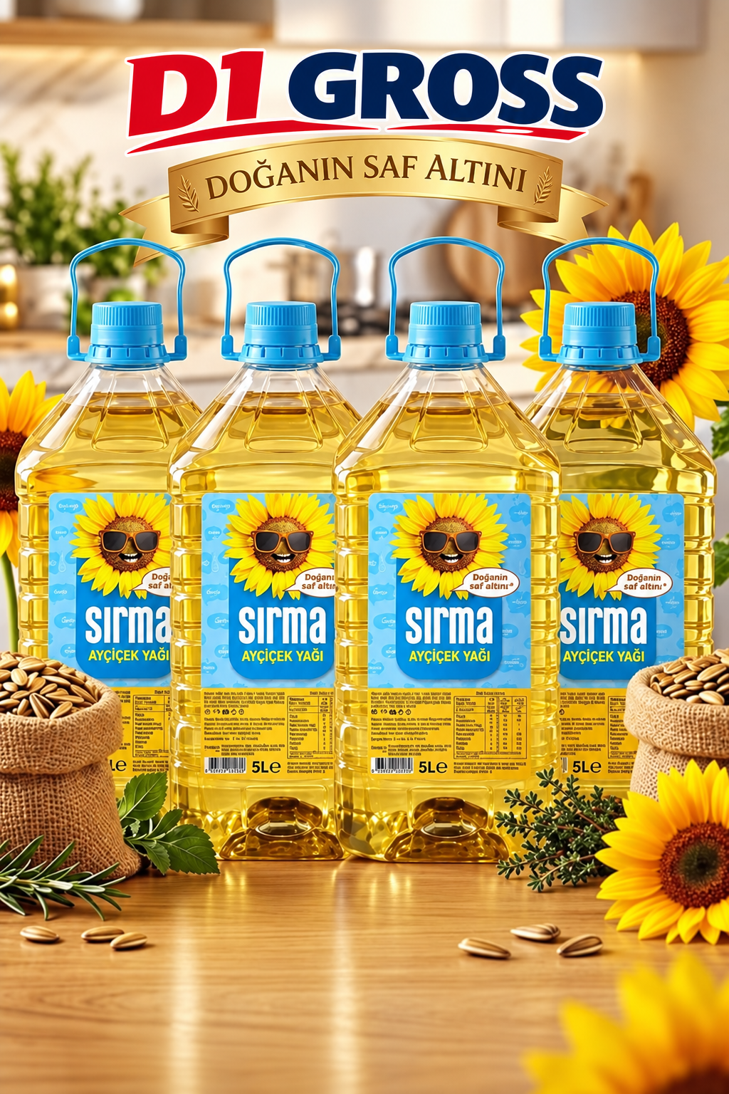 SIRMA AYÇİCEK 5 LT (4 Adet)