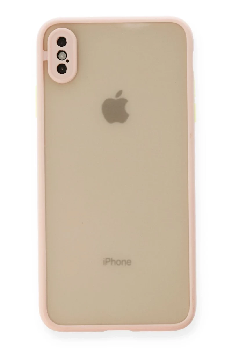 Apple iPhone XS Max Uyumlu Kılıf Montreal Silikon Kapak - Pembe