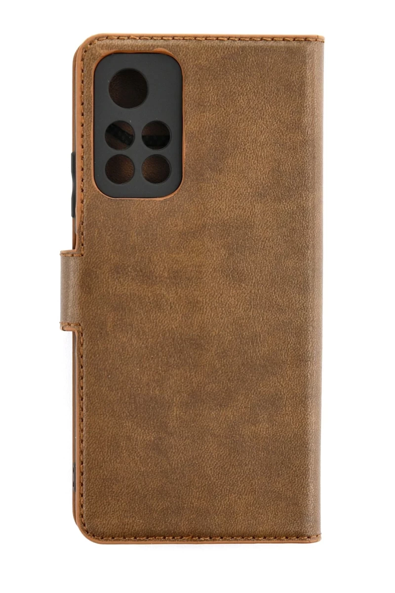 Xiaomi Redmi Note 11T Uyumlu Kılıf Trend S Plus Kapaklı Kılıf - Taba