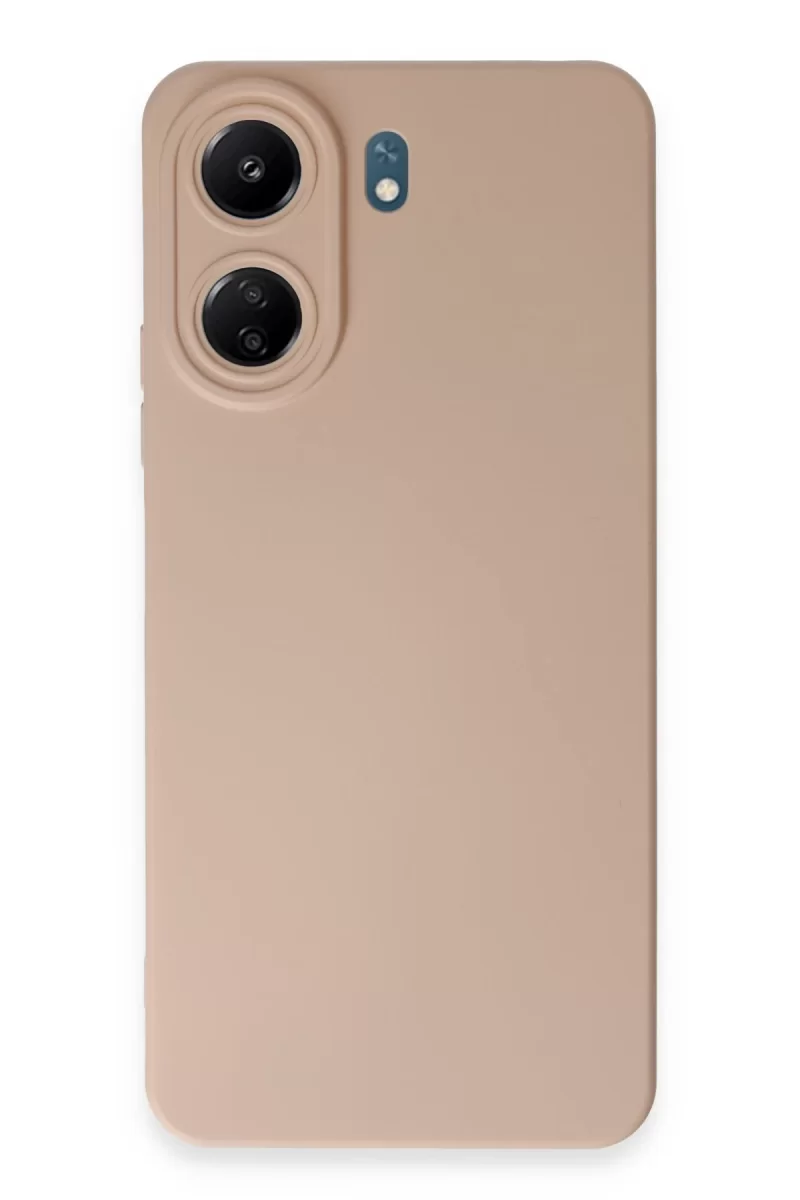Xiaomi Redmi 13C Uyumlu Kılıf Nano içi Kadife Silikon - Pudra
