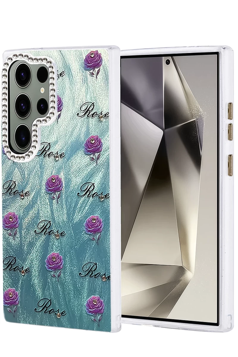 Samsung Galaxy S24 Ultra Uyumlu Kılıf Blade Aynalı Desenli Kapak - Desen 9