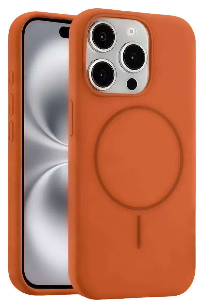 Joko Apple iPhone 15 Pro Max Uyumlu Kılıf Jully Magsafe Kapak - Turuncu