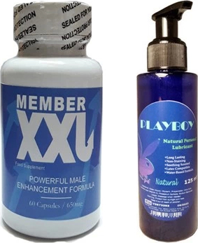 Playboy Member xxl Erkeklere Özel 60lı - Playboy Natural Personal Lubricant 125 ml Lubricant Gel Jel