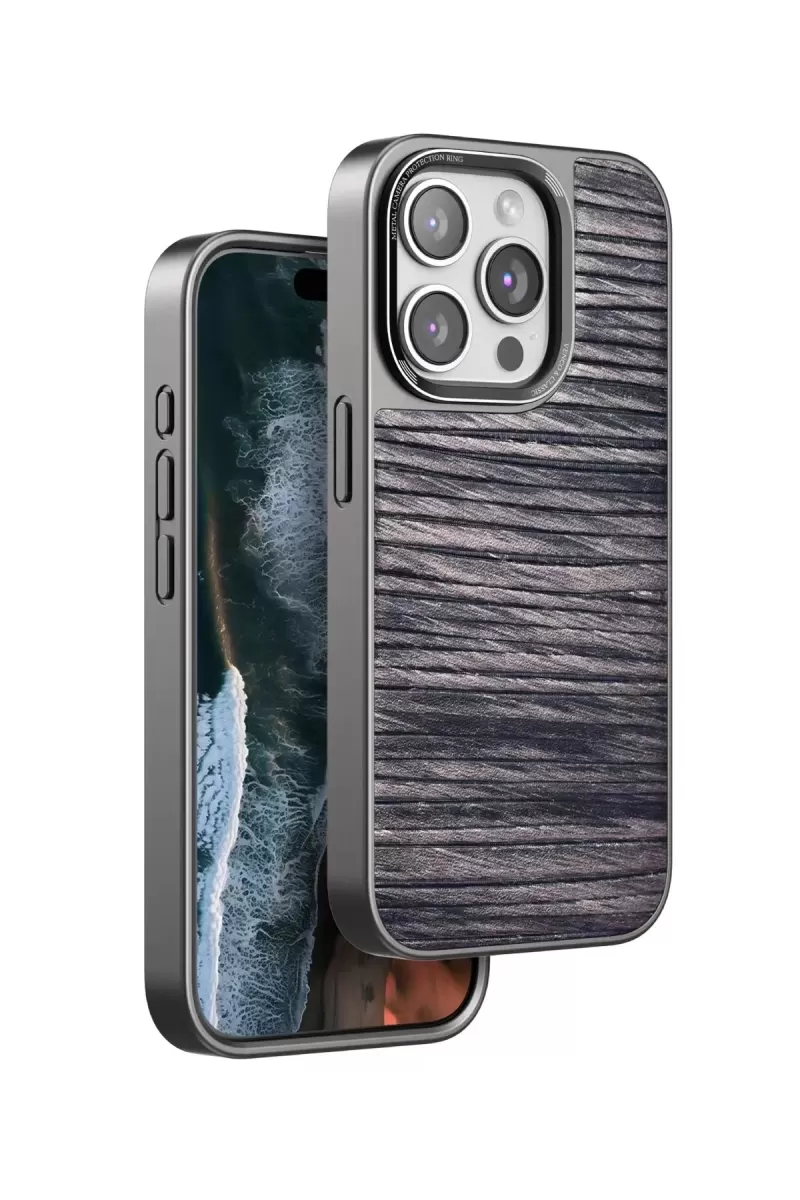 Venco Apple iPhone 14 Pro Uyumlu Wave Kapak - Kahverengi
