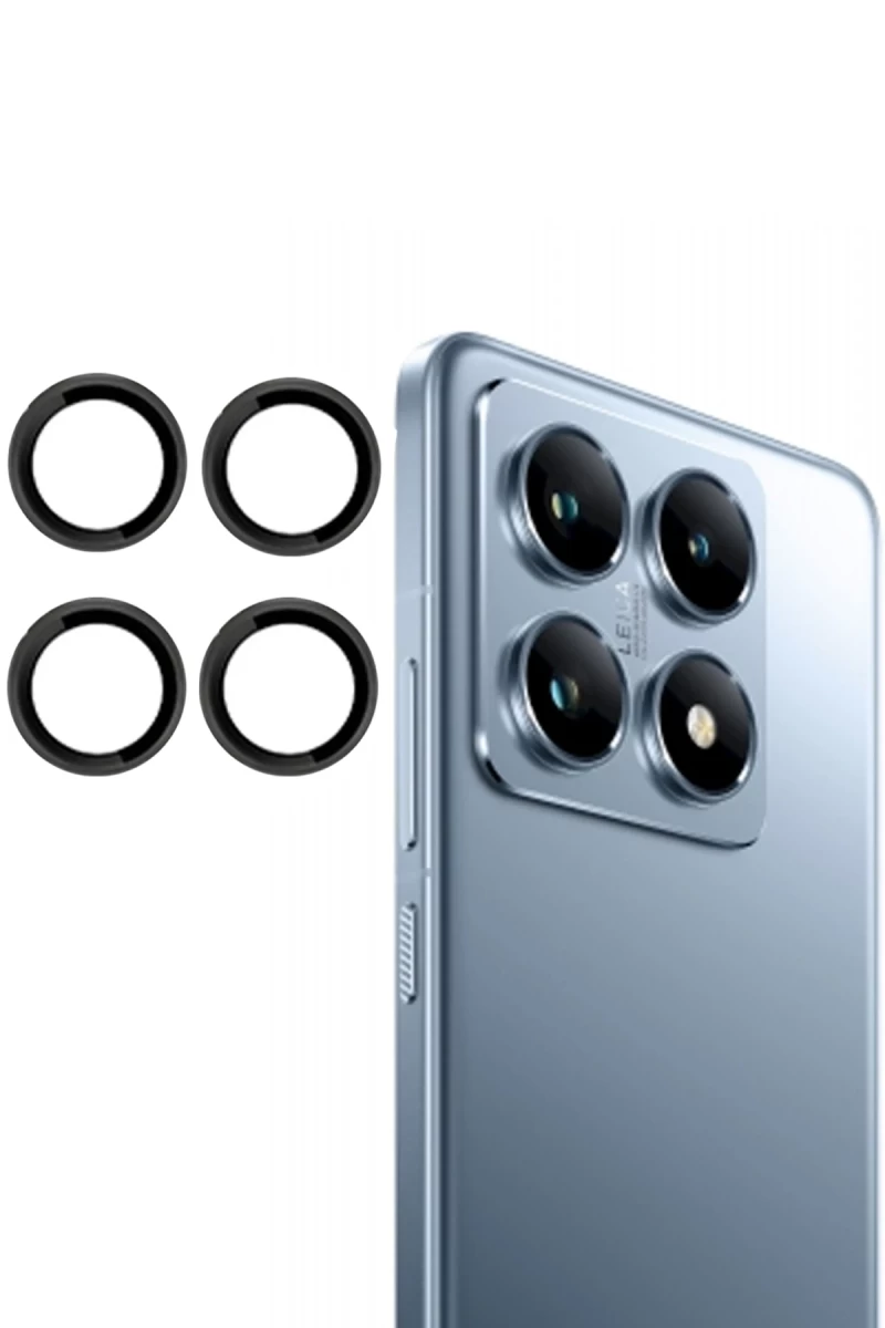 Joko Xiaomi Mi 14T Pro Uyumlu PVD Metal Kamera Lens - Siyah
