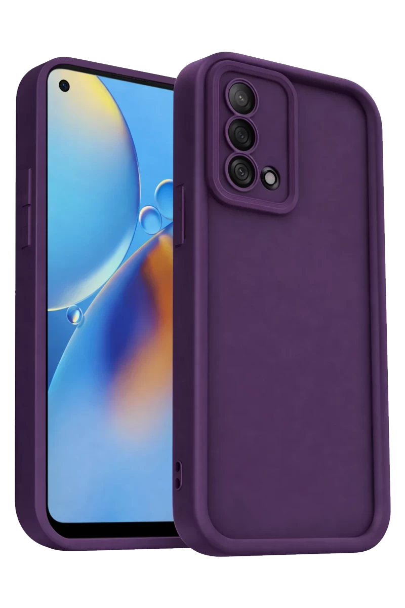Oppo A74 4G Uyumlu Kılıf Viera Silikon - Mürdüm