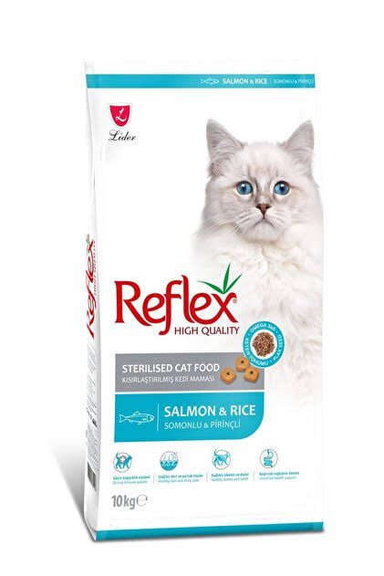 Reflex Sterilised Somonlu ve Pirinçli Kısırlaştırılmış Yetişkin Kedi Maması 10 kg