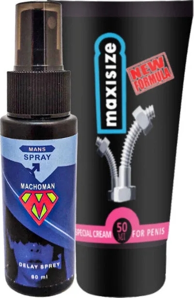 Süper Bonie Machoman 60 ml Erkek Zaman Spreyi + Maxi Size Erkek Özel Yeri Krem
