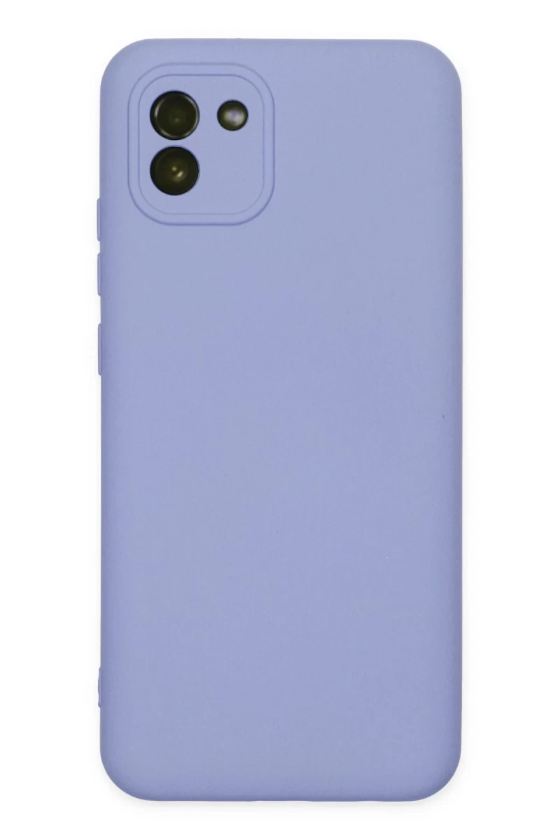 Samsung Galaxy A03 Uyumlu Kılıf Nano içi Kadife Silikon - Lila