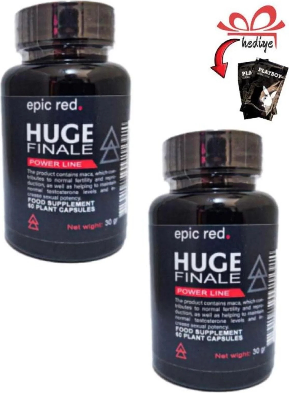 Huge Final Erkeklere Için 60lı x 2 Ad+Kayganlaştırıcı Jelle