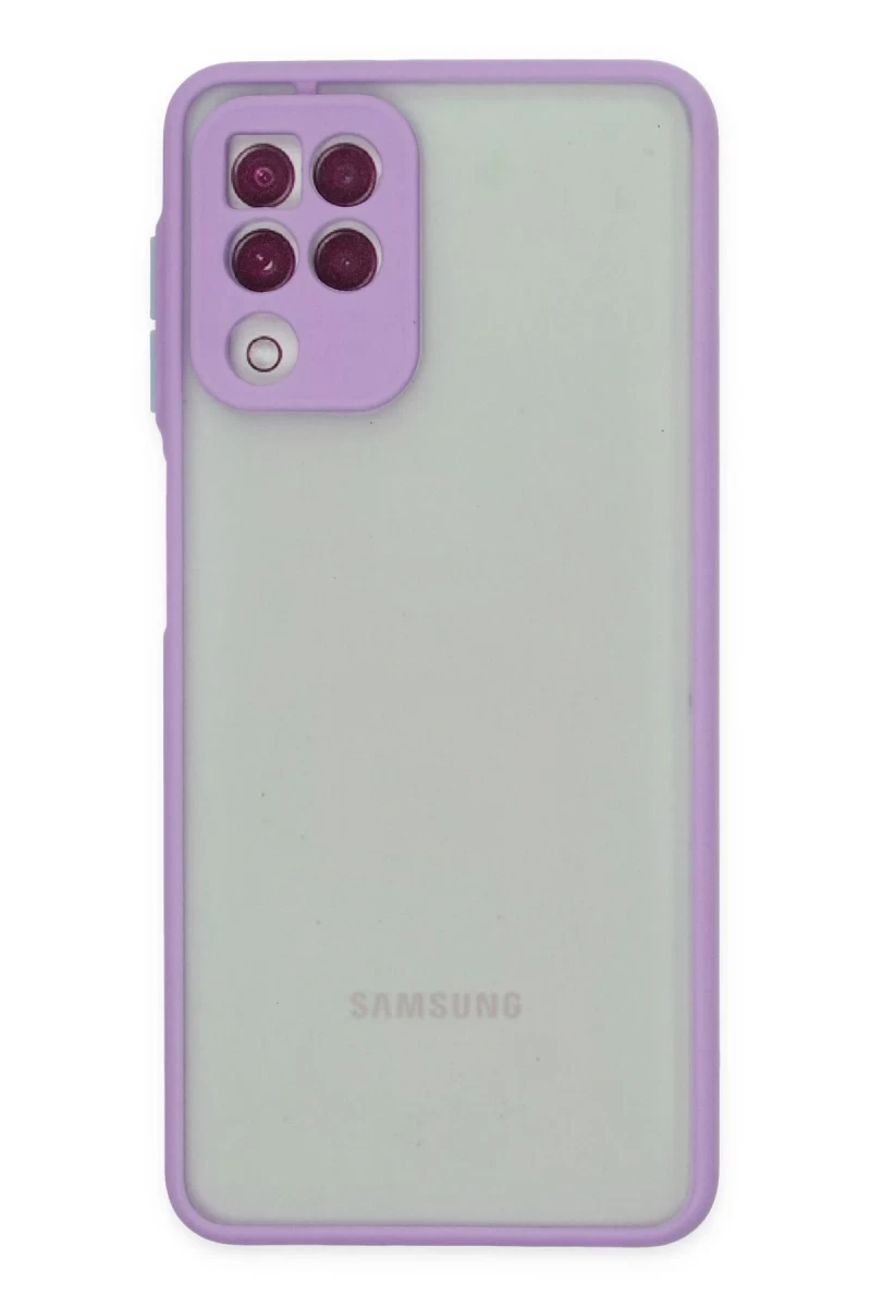 Samsung Galaxy A22 Uyumlu Kılıf Montreal Silikon Kapak - Mor