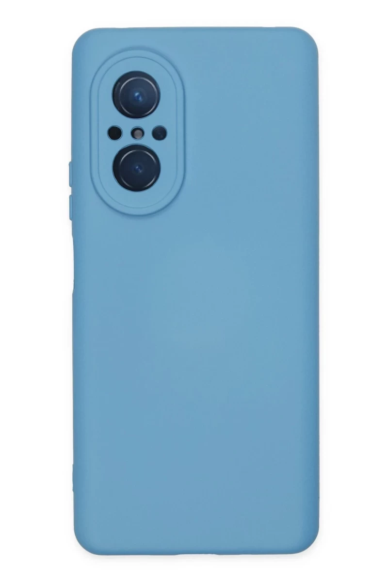 Huawei Nova 9 SE Uyumlu Kılıf Nano içi Kadife Silikon - Mavi