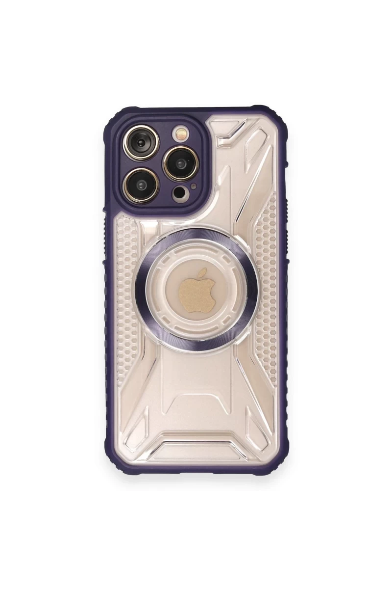 Apple iPhone 12 Pro Max Uyumlu Kılıf Prag Magneticsafe Kapak - Derin Mor
