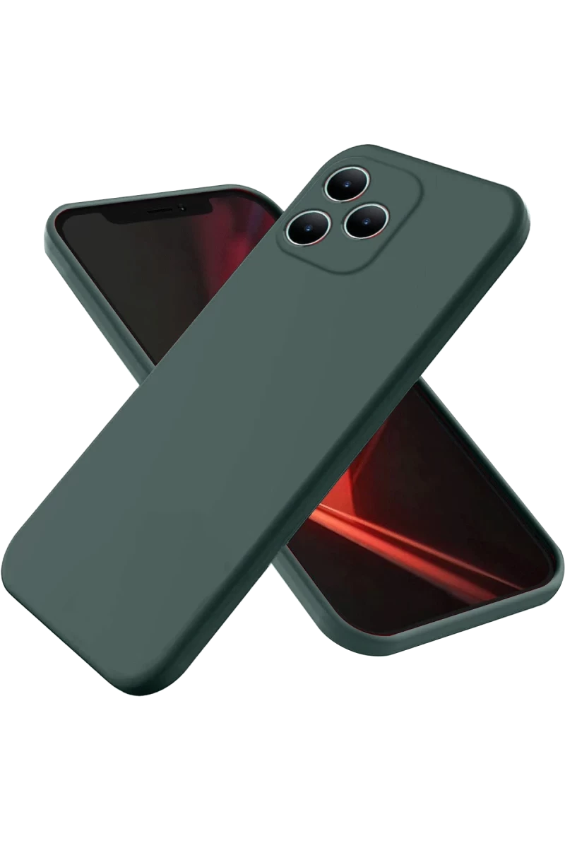 Realme Note 50 4G Uyumlu Kılıf First Silikon - Koyu Yeşil