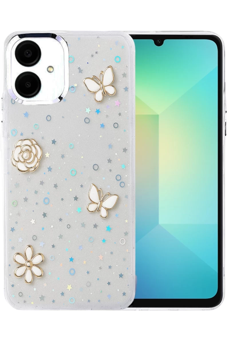 Samsung Galaxy A06 Uyumlu Fiyonk Desenli Kapak - Desen 10