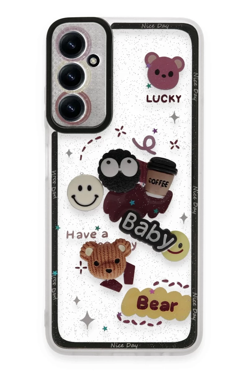 Samsung Galaxy A25 5G Uyumlu Kılıf Sweet Desenli Silikon Kapak - Sarı