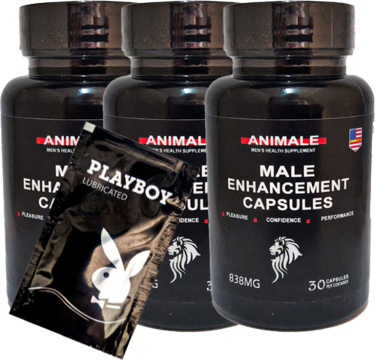 Animale Erkeklere Özel Bölge Şekillendirme Destekleyici 3 Adet 30LU BRK:024 + Hed.iye Playboy Kaydırmaca Jeli