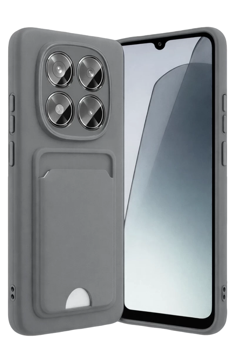 Xiaomi Redmi Note 15 4G Uyumlu Kelvin Kartvizitli Silikon - Gri