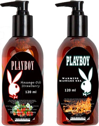 Playboy Massage Oil Strawberry Fragrances And Warming 120 ml Çilek Kokulu ve Isıtıcılı Vücut Masaj Y
