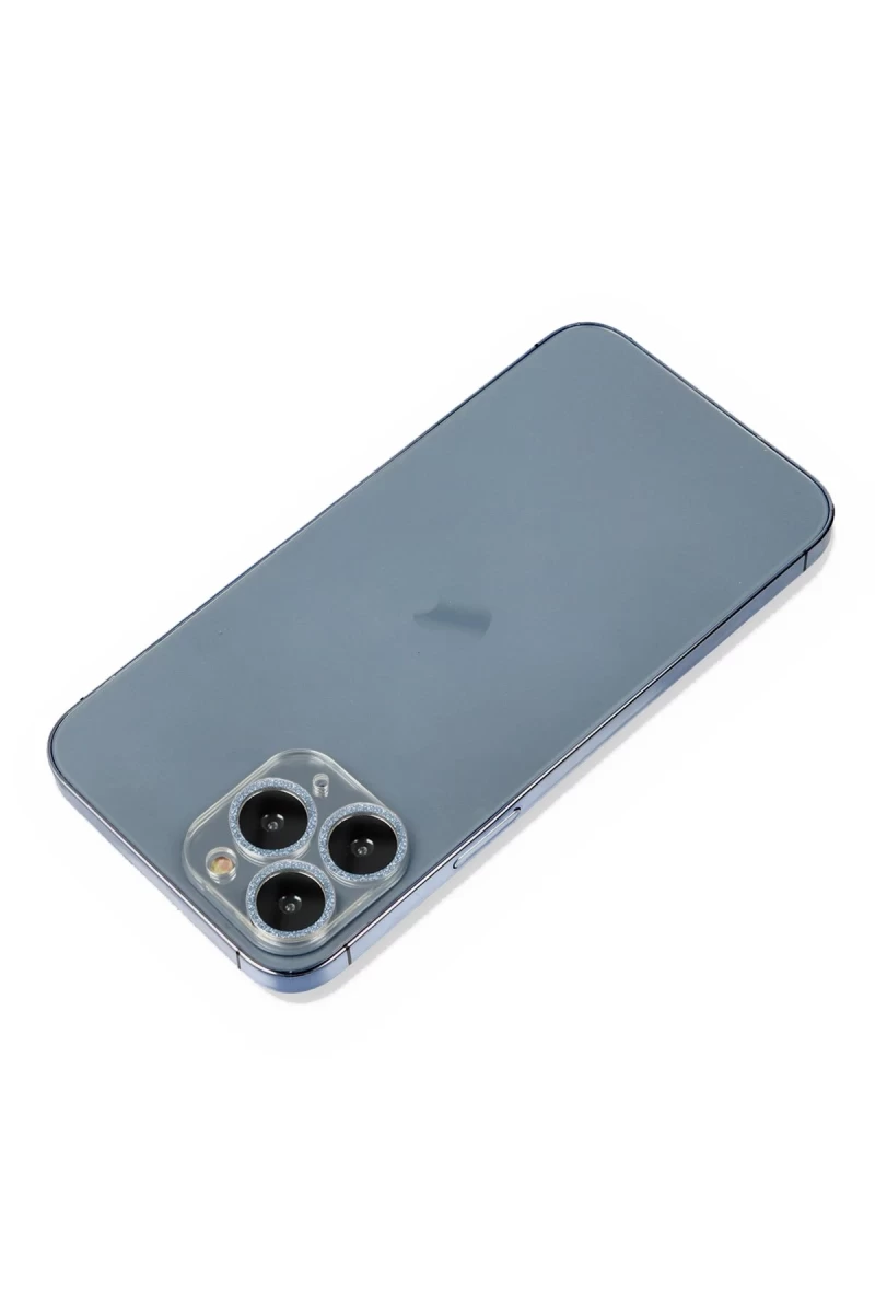 Apple iPhone 11 Pro Max Uyumlu Shine Kamera Lens Koruma Cam - Sierra Blue