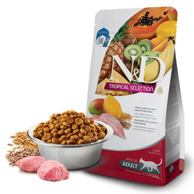Tropical Selection Tavuklu ve Tropikal Meyveli Yetişkin Kedi Maması 10 Kg