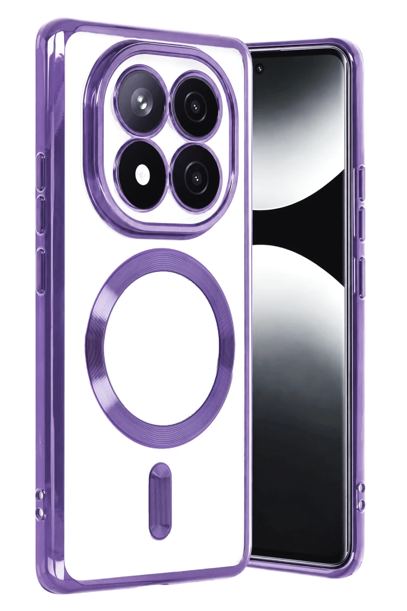 Xiaomi Redmi Note 15 Pro 5G Uyumlu Kross Magneticsafe Kapak - Mor
