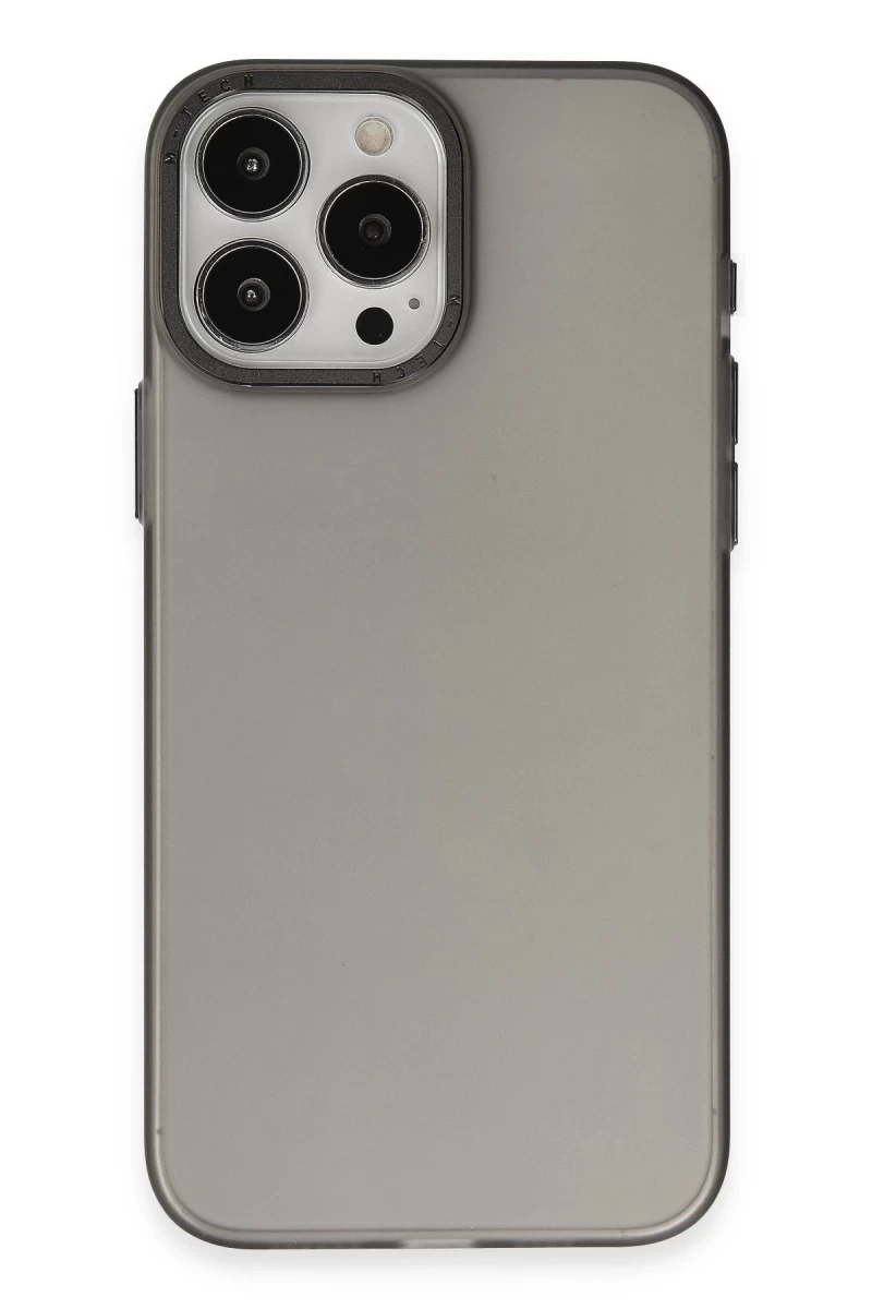 Apple iPhone 15 Pro Max Uyumlu Kılıf Modos Metal Kapak - Siyah
