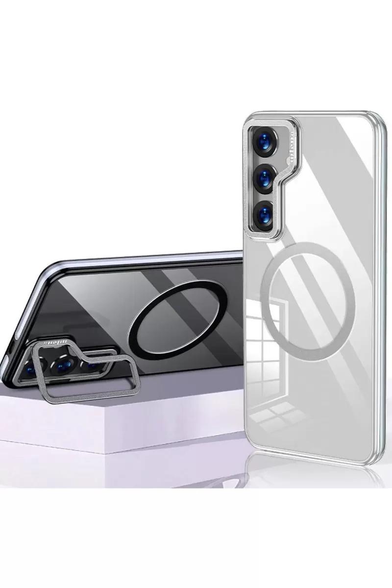 Joko Samsung Galaxy S24 Uyumlu Crystal Magsafe Kapak - Şeffaf