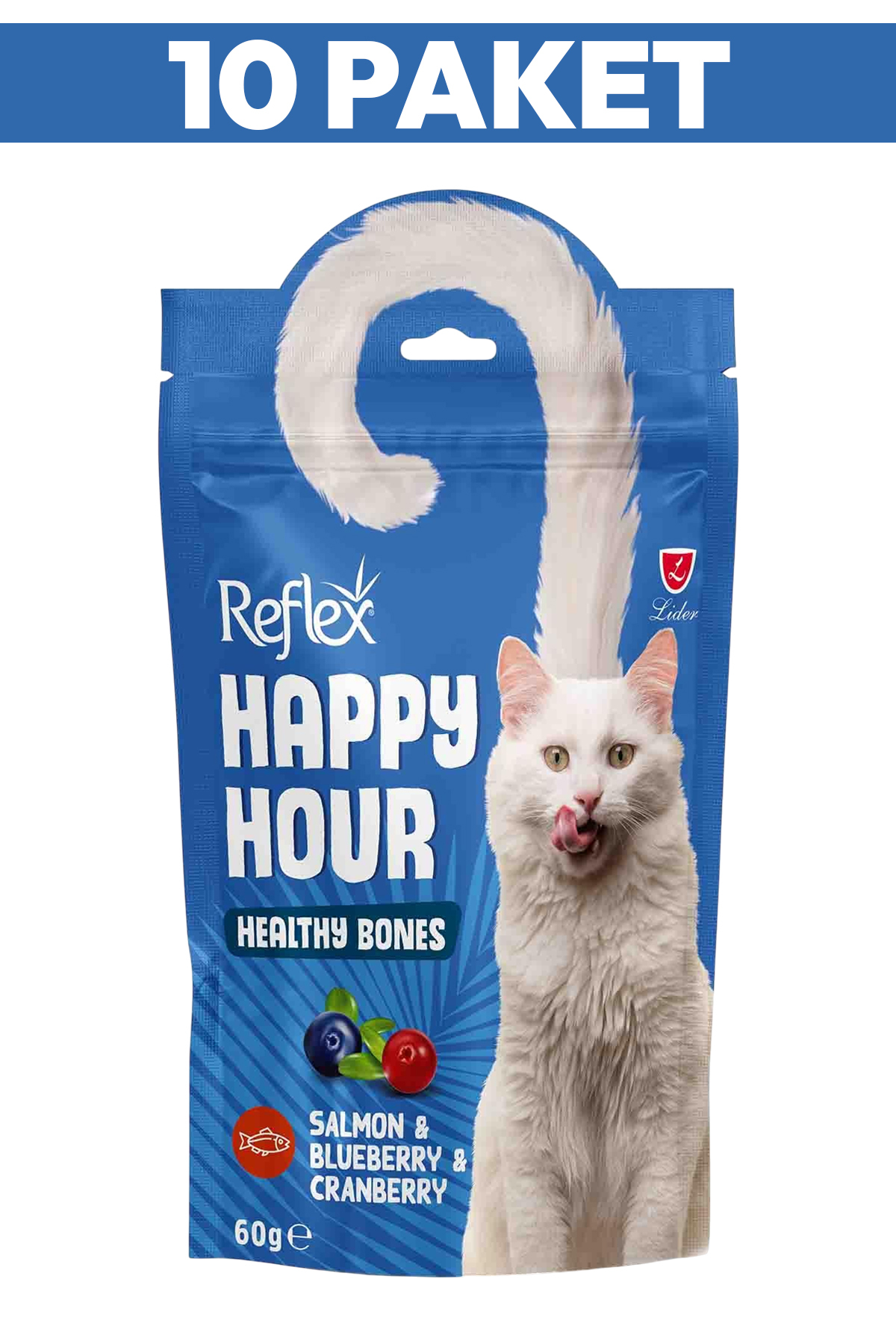 Reflex Happy Hour Healty Bones Somon &amp; Yaban Mersinli &amp; Kızılcık Sağlıklı Kemikler Için Destekleyici 10lu fırsat