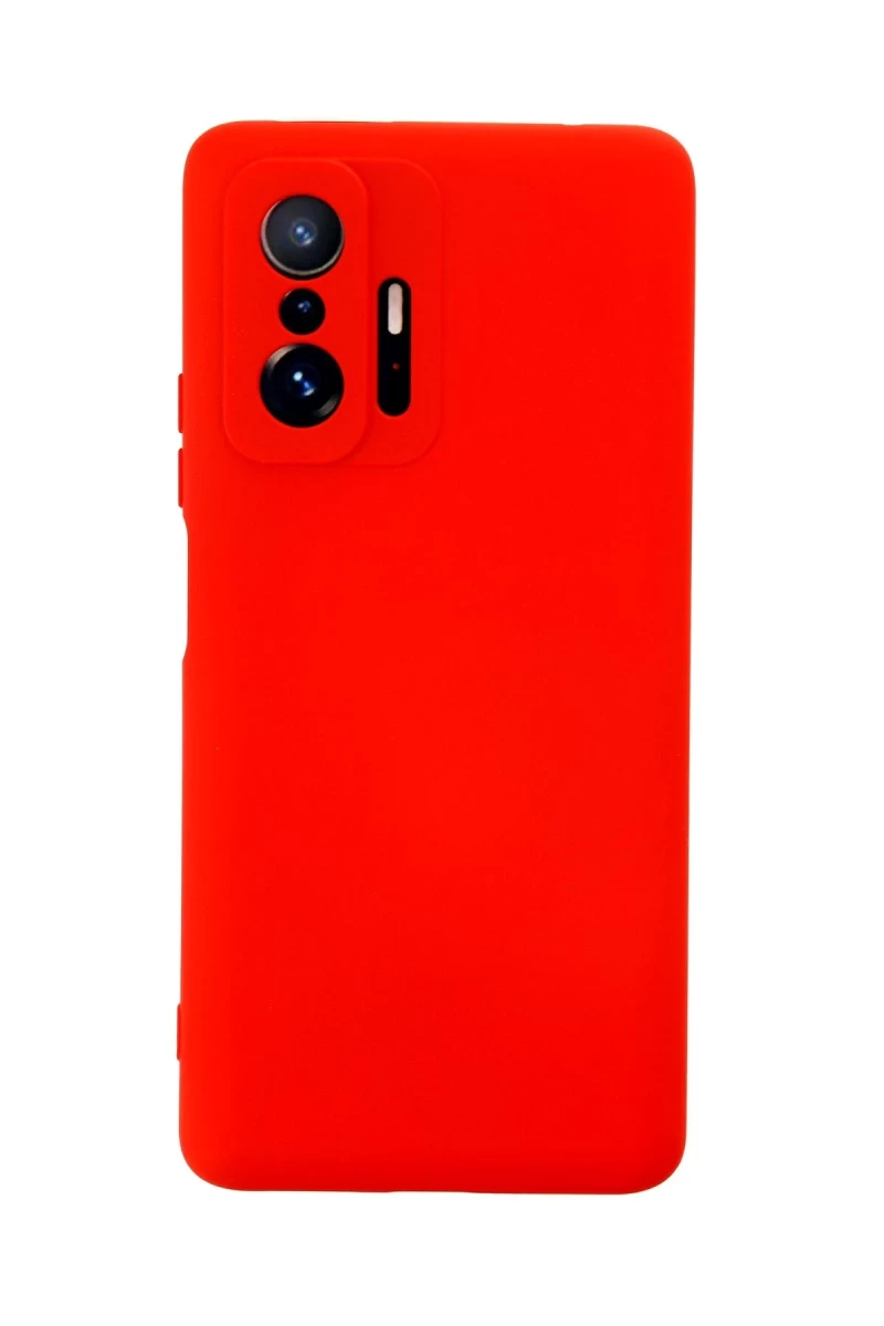 Xiaomi Mi 11T Pro Uyumlu Kılıf Nano içi Kadife Silikon - Kırmızı