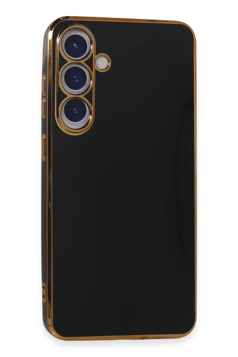Samsung Galaxy S24 Plus Uyumlu Kılıf Volet Silikon - Siyah