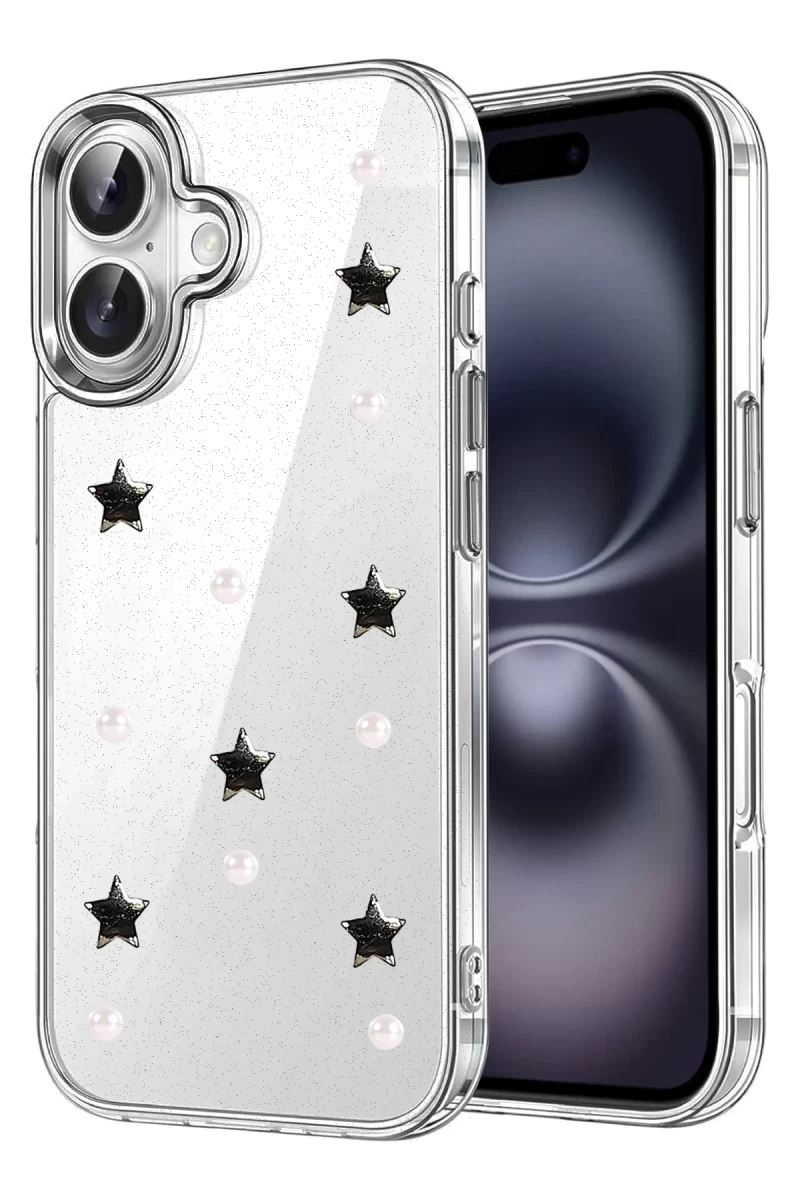 Apple iPhone 16 Plus Uyumlu Fiyonk Desenli Kapak - Desen 7
