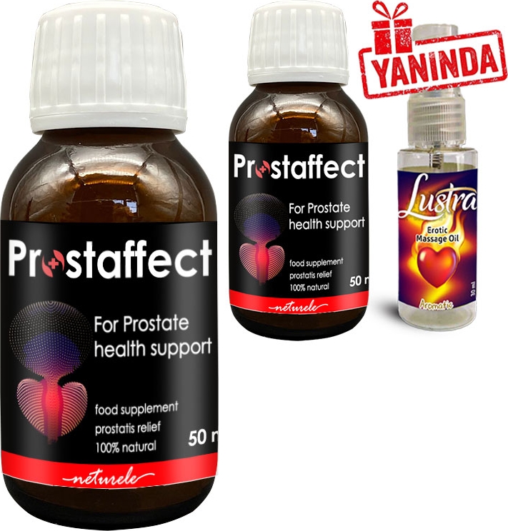 Prostaffect 50 ml Şurup 2 Adet Erkeklerin Özel Durumlarına Içecek Formunda Özel Şurub + Lustra Masaj Yağı