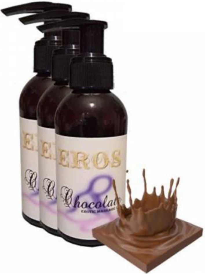 Eros Hologramlı Chocolate Erotic Massage Oil 120 ml Çikolata Kokulu   Masaj Yağı 3 Adet