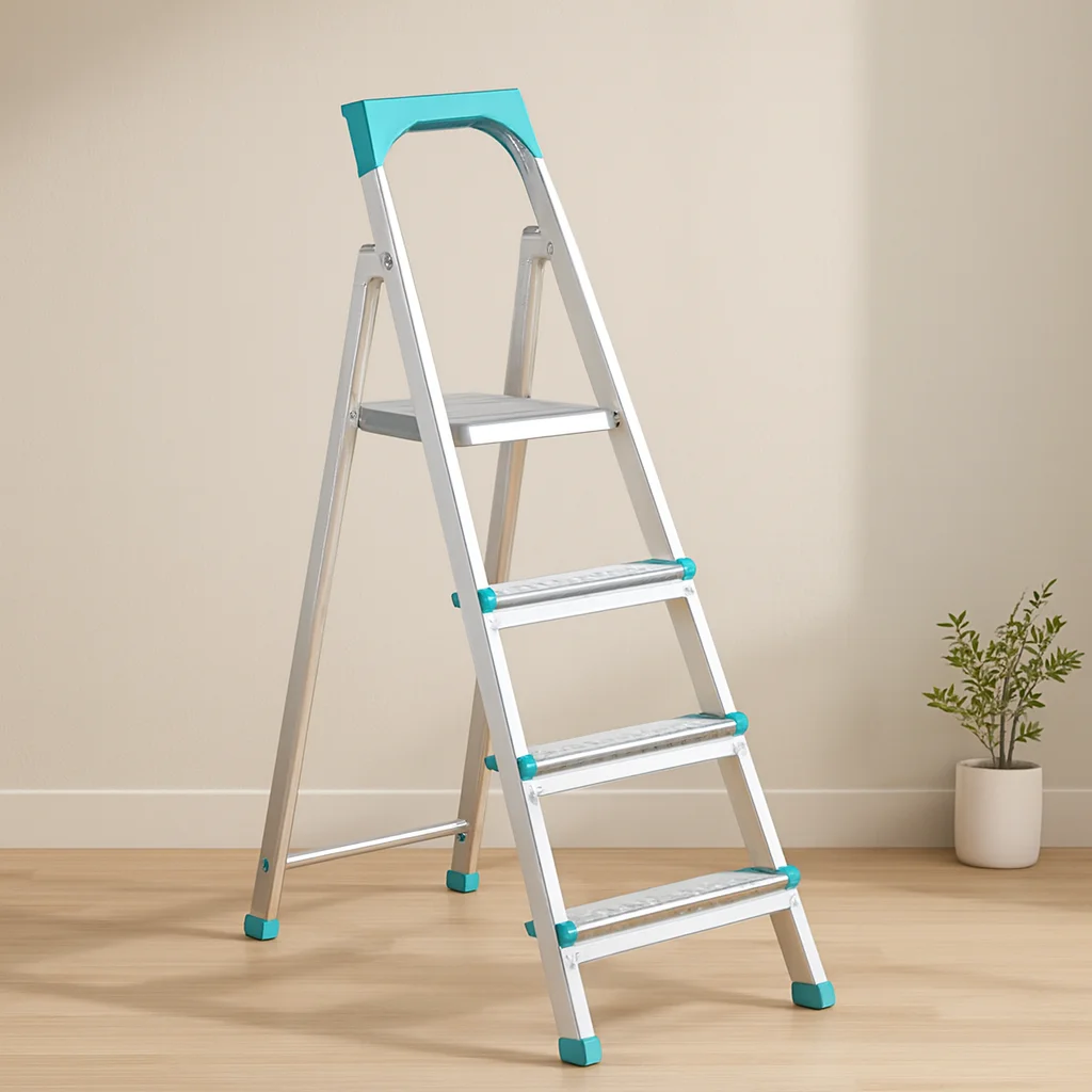 3+1 Basamaklı Metal Merdiven 82 cm 120 kg