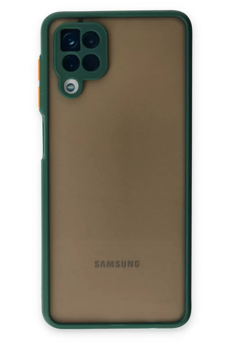 Samsung Galaxy A12 Uyumlu Kılıf Montreal Silikon Kapak - Yeşil