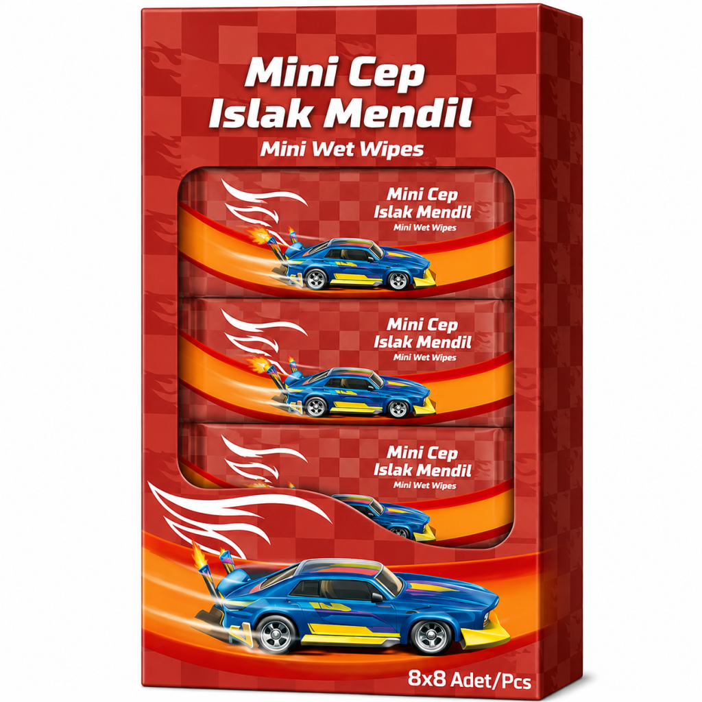 Islak Mini Cep Mendili 8'li