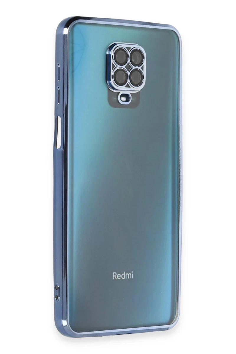 Xiaomi Redmi Note 9 Pro Uyumlu Kılıf Lensli Silikon - Açık Mavi