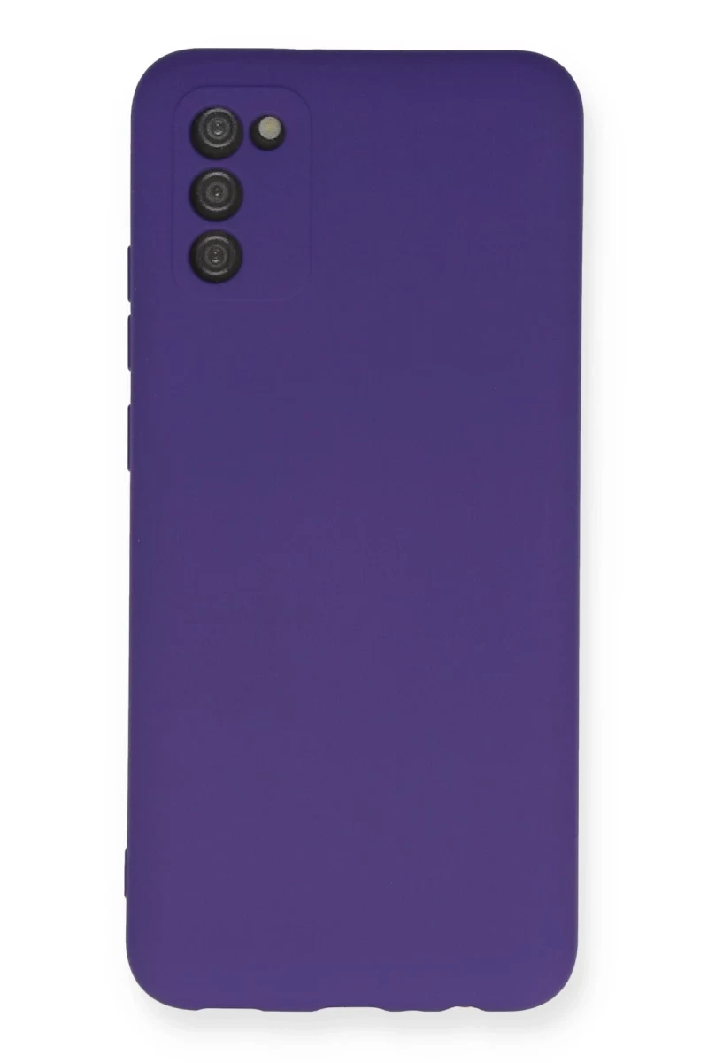 Samsung Galaxy A03S Uyumlu Kılıf Nano içi Kadife Silikon - Mor
