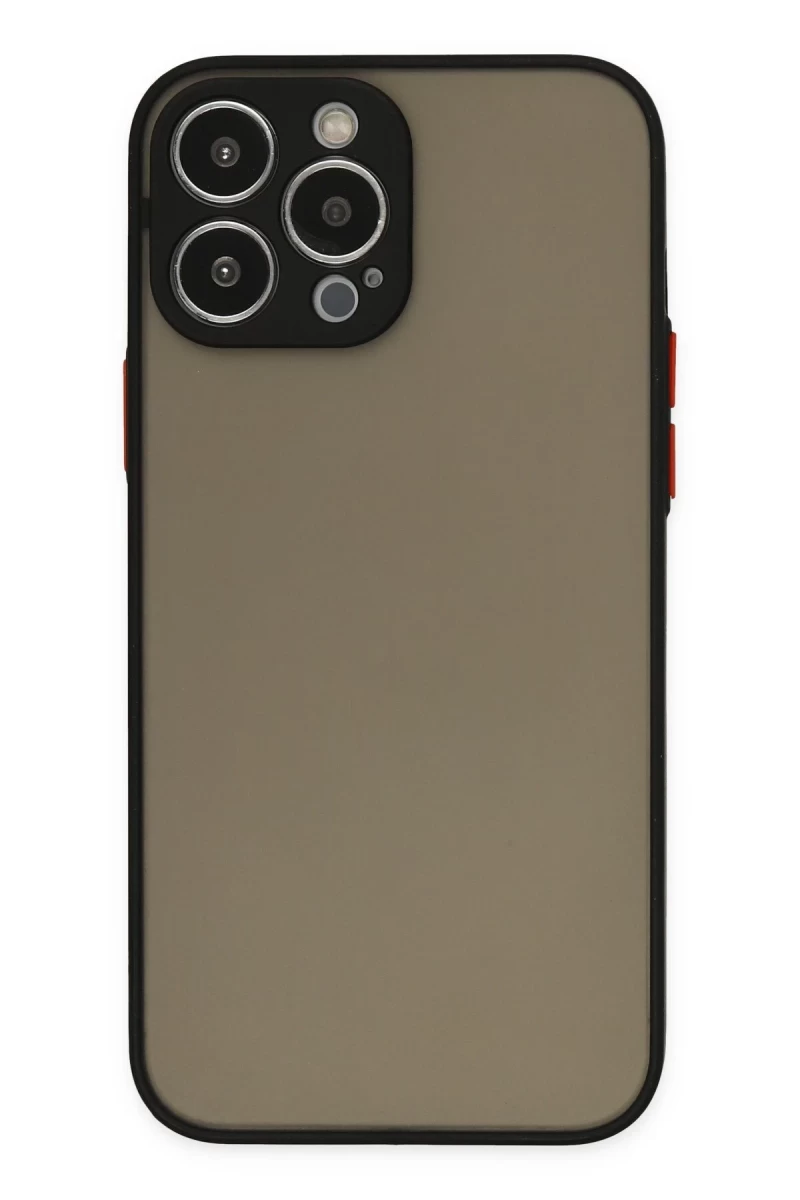 Apple iPhone 13 Pro Uyumlu Kılıf Montreal Silikon Kapak - Siyah