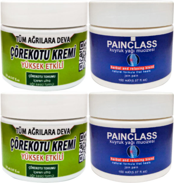 Çörek Otu Kremi 2 Adet 100 ml Teskin Kremi + 2 Adet Painclass 150 ml Kuıyruk Yağı Kremi Teskin Kremi