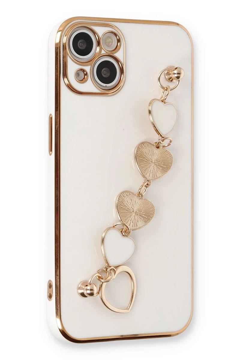 Apple iPhone 14 Plus Uyumlu Kılıf Esila Silikon - Beyaz