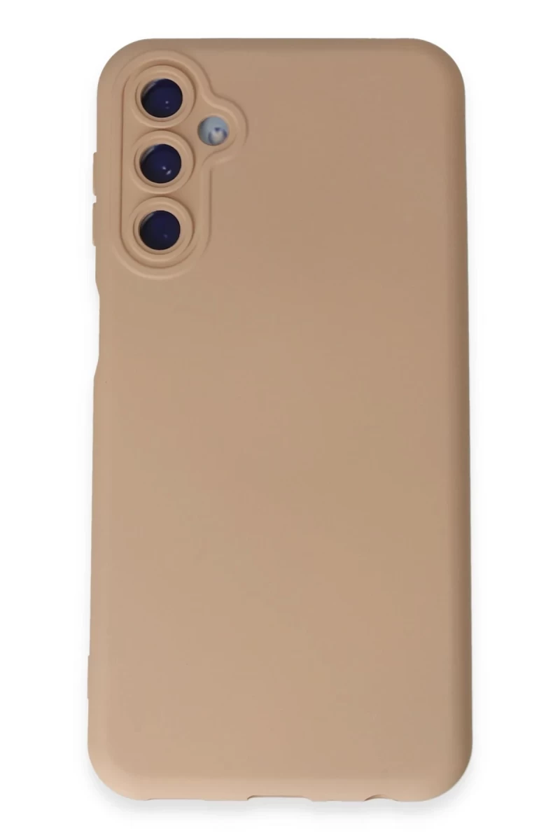 Samsung Galaxy M34 5G Uyumlu Kılıf Nano içi Kadife Silikon - Pudra