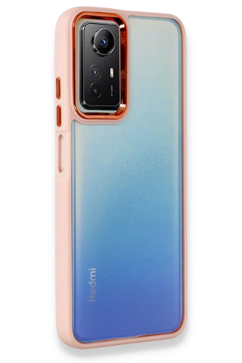 Xiaomi Redmi Note 12S Uyumlu Kılıf Dora Kapak - Pudra