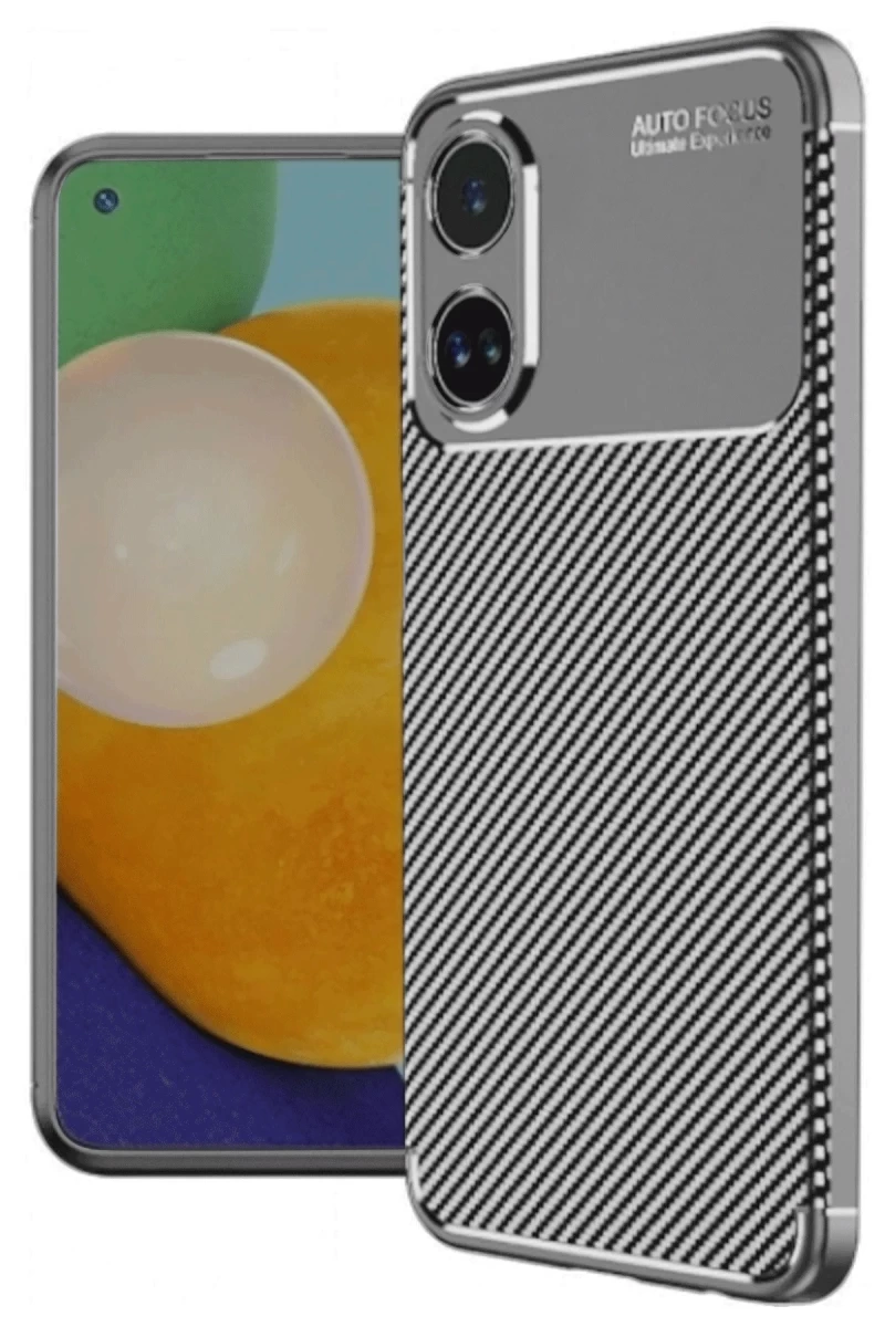 Oppo A60 Uyumlu Kılıf Auto Focus Karbon Kapak - Gri
