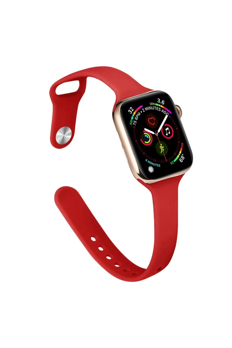 Apple Watch 42mm Uyumlu Klasik Kordon - Kırmızı