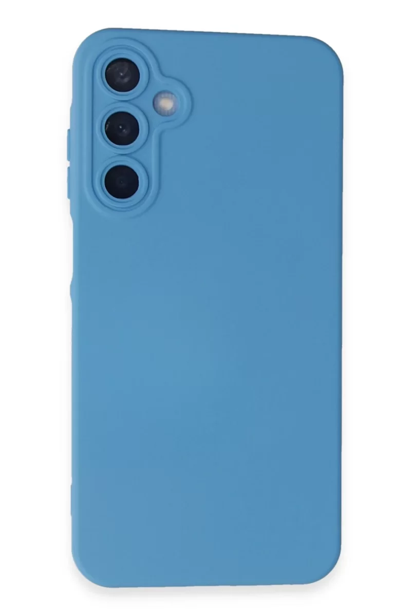 Samsung Galaxy A25 5G Uyumlu Kılıf Nano içi Kadife Silikon - Mavi