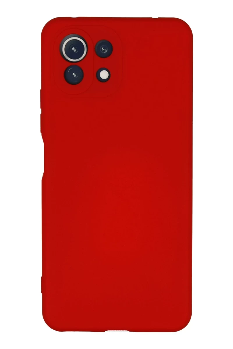 Xiaomi Mİ 11 Lite Uyumlu Kılıf Nano içi Kadife Silikon - Kırmızı